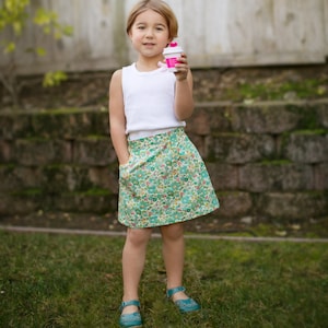 The Potato Chip Skirt Pattern Girls A Line Skirt Pattern with Pockets Reversible Skirt Pattern for Digital Download PDF image 4