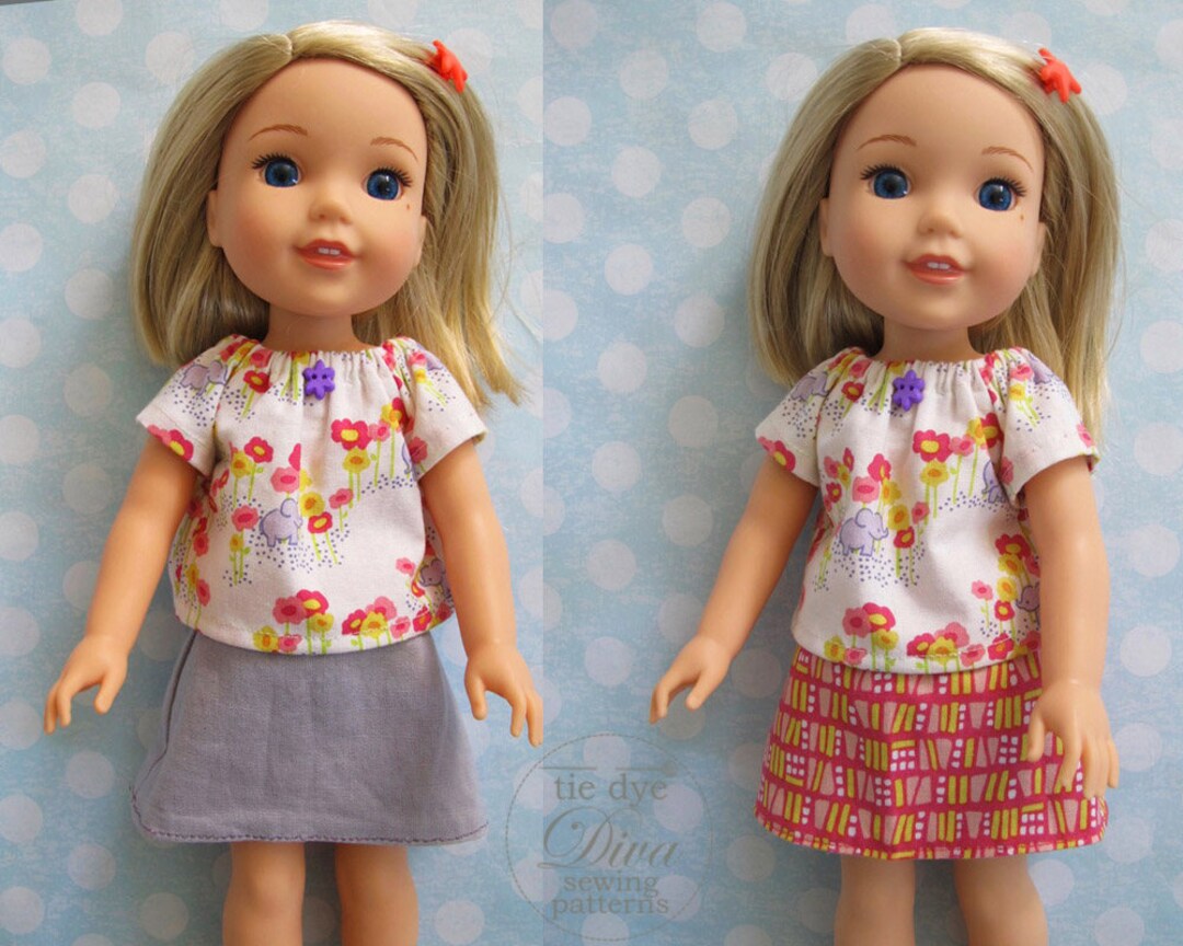 Wellie Wishers Clothes Patterns Piece Reversible Skirt and Top Pattern  Downloadable Sewing Pattern PDF