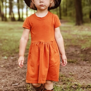 PROJECTOR SEWING FILE - Girls Dress Pattern sizes 1 - 10 years for Knit Fabric - includes print at home and A0