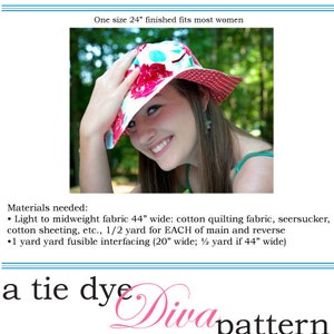 Womens Sun Hat Pattern Sewing Pattern Womens Hat Pattern PDF image 5