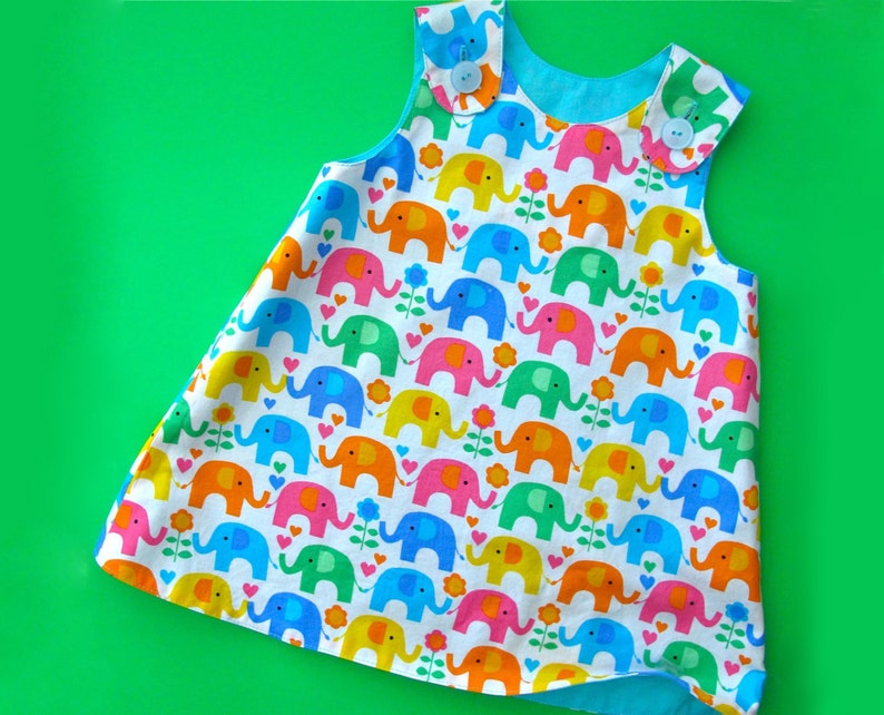 Reversible Baby Dress Pattern PDF  The Perfect A Line Dress image 1