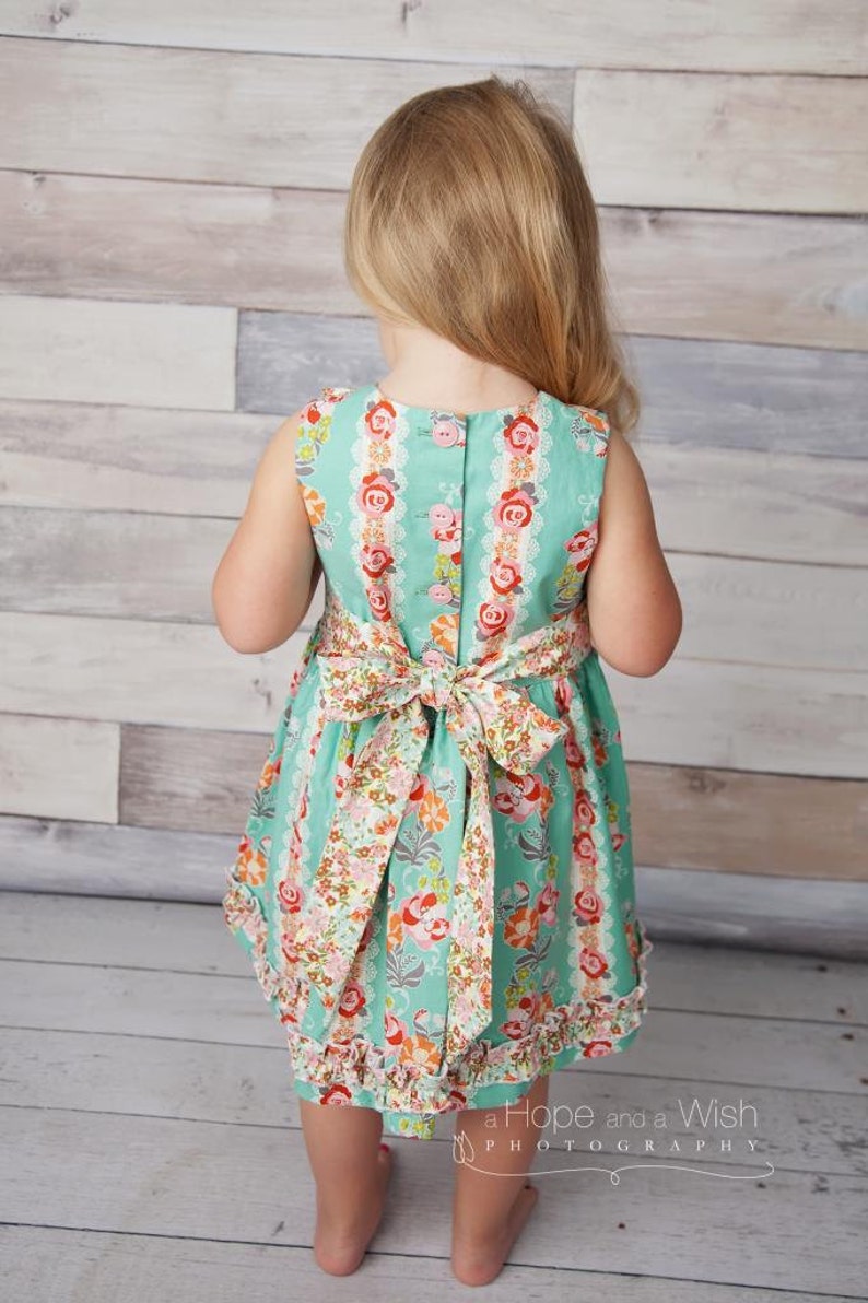 Girls Dress Pattern Perfect Party Dress Classic Girls Pattern with Sash PDF Sewing Pattern Download image 5