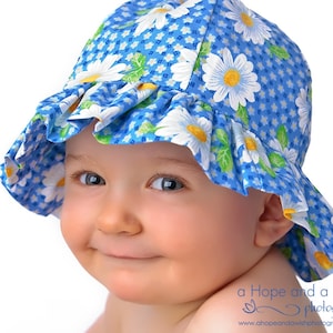 Sun Hat Pattern for baby, boy, girl, children, easy to sew, reversible for Instant Download Digital PDF Sewing Pattern image 5