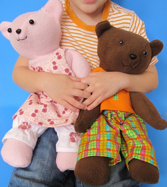 Items similar to Stuffed Animal Pattern PDF Dress Up Teddy Bear and