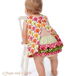 PDF Sewing Pattern, Dress PDF Sewing Pattern, pdf Sewing Pattern for Baby, Reversible Dress Sewing Pattern pdf image 2