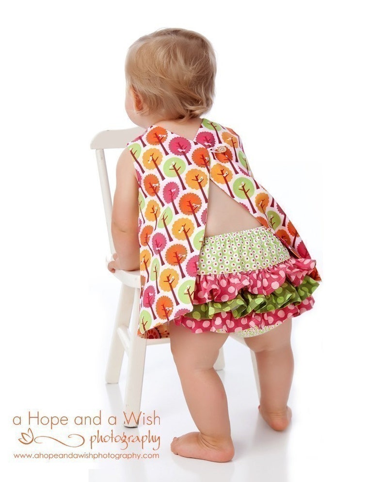 PDF Sewing Pattern, Dress PDF Sewing Pattern, pdf Sewing Pattern for Baby, Reversible Dress Sewing Pattern pdf image 2