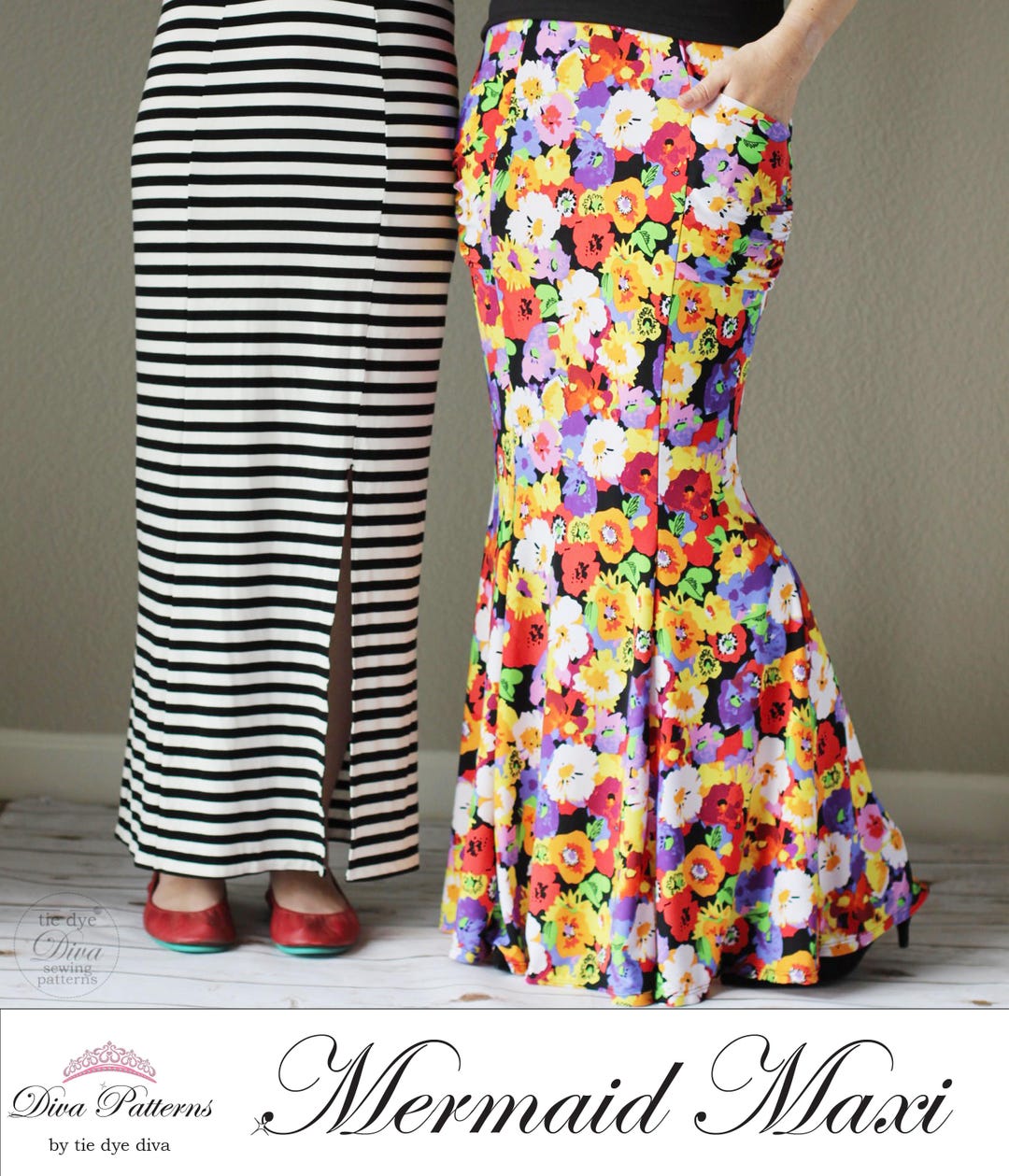 Buy Maxi Skirt Pattern for Women Mermaid Maxi Skirt With Pockets Flared  and Straight Size to 26 Print and Projector Files Online in India 