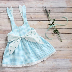 Girls Sun Dress Pattern with Big Bow Sash  - Tie Shoulder Sundress PDF Sewing Pattern - Digital Download