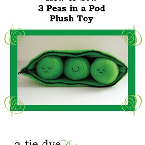 Baby Toy Sewing Pattern Peas in a Pod Plush Zippered image 5