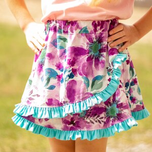 Girls Skirt Pattern 2 to 8 years, Easy to Sew Pull On Panel Skirt, downloadable sewing pattern image 4