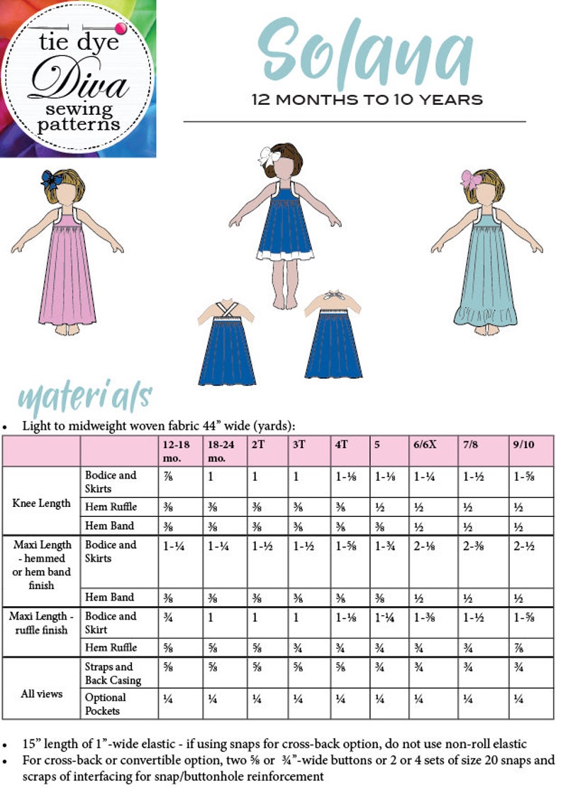 Toddler Dress Pattern Halter or Cross Back Sun Dress Toddler Maxi Dress Pattern 12 months to 10 years PDF Digital Sewing Pattern image 8