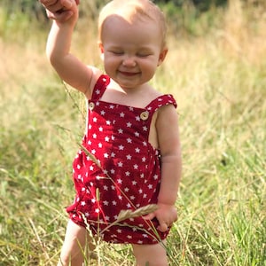 Patrón de costura para pelele de niña y niño – Tallas de 12 meses a 10 años (Patrón en PDF)