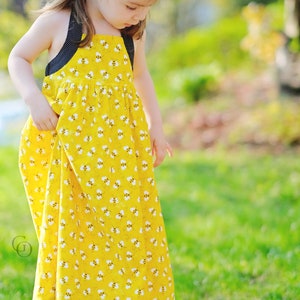 Toddler Dress Pattern Halter or Cross Back Sun Dress Toddler Maxi Dress Pattern 12 months to 10 years PDF Digital Sewing Pattern image 3