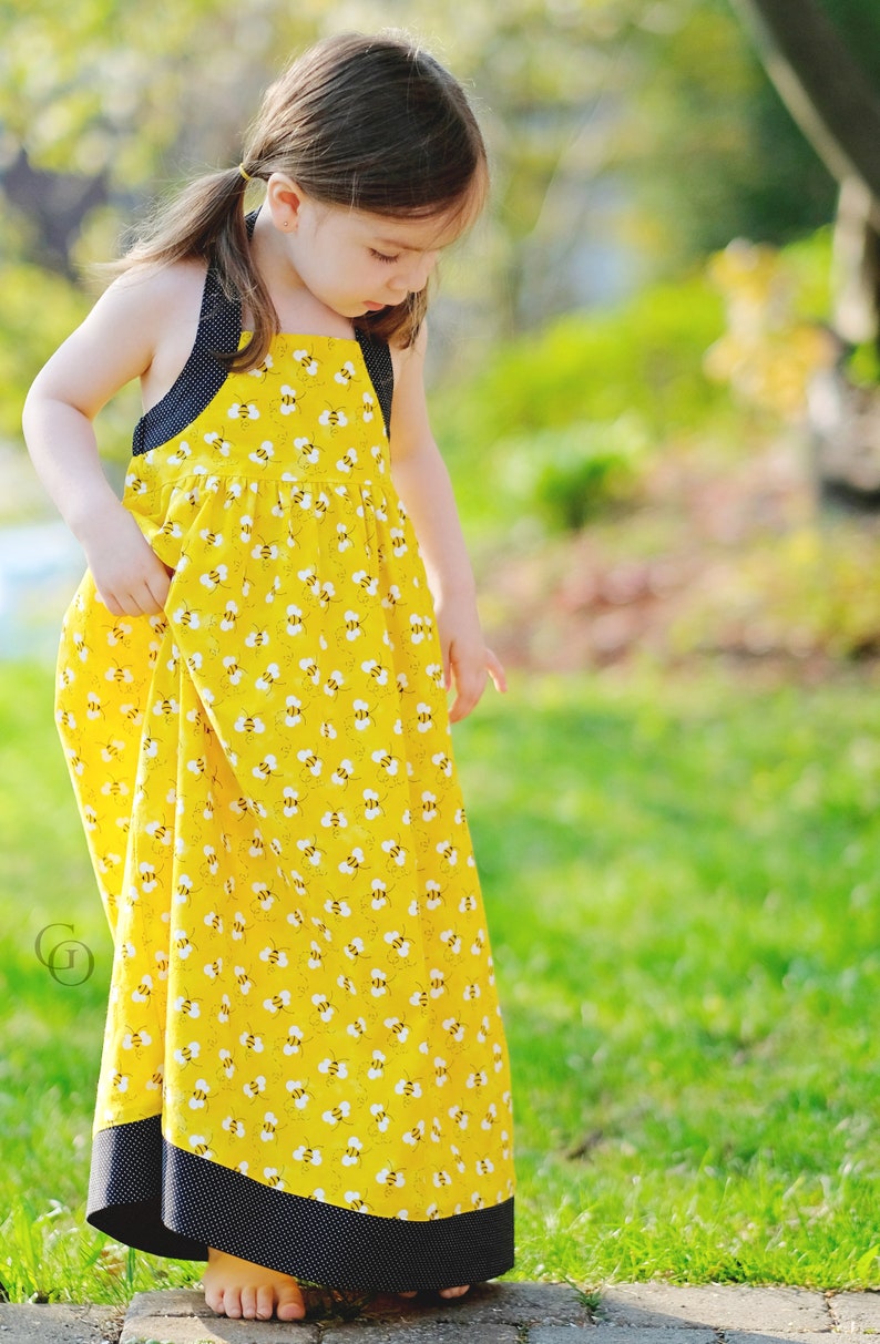 Toddler Dress Pattern Halter or Cross Back Sun Dress Toddler Maxi Dress Pattern 12 months to 10 years PDF Digital Sewing Pattern image 3