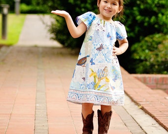 Peasant Dress Pattern for baby and girls 1 to 10 years - 4 sleeve options - Easy - Downloadable PDF Sewing Pattern