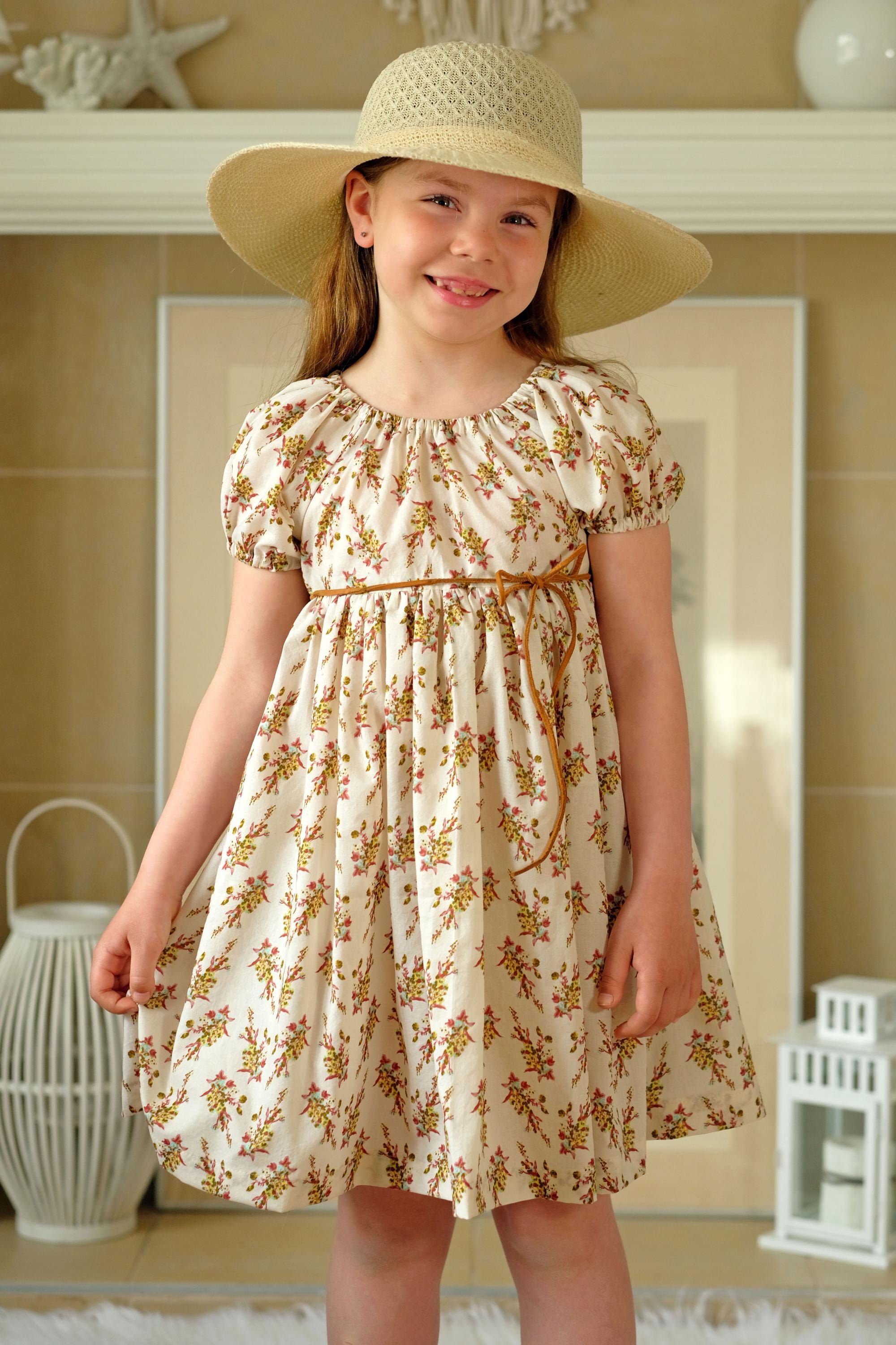 Girls Milkmaid Dress Sewing Pattern PDF Download - Easy