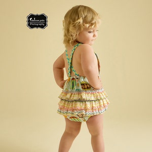 Baby Pattern PDF, Ruffled Baby Romper, Bubble Pattern for boy or girl newborn to 24 months image 3