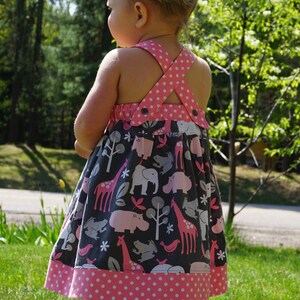 Toddler Dress Pattern Halter or Cross Back Sun Dress Toddler Maxi Dress Pattern 12 months to 10 years PDF Digital Sewing Pattern image 4