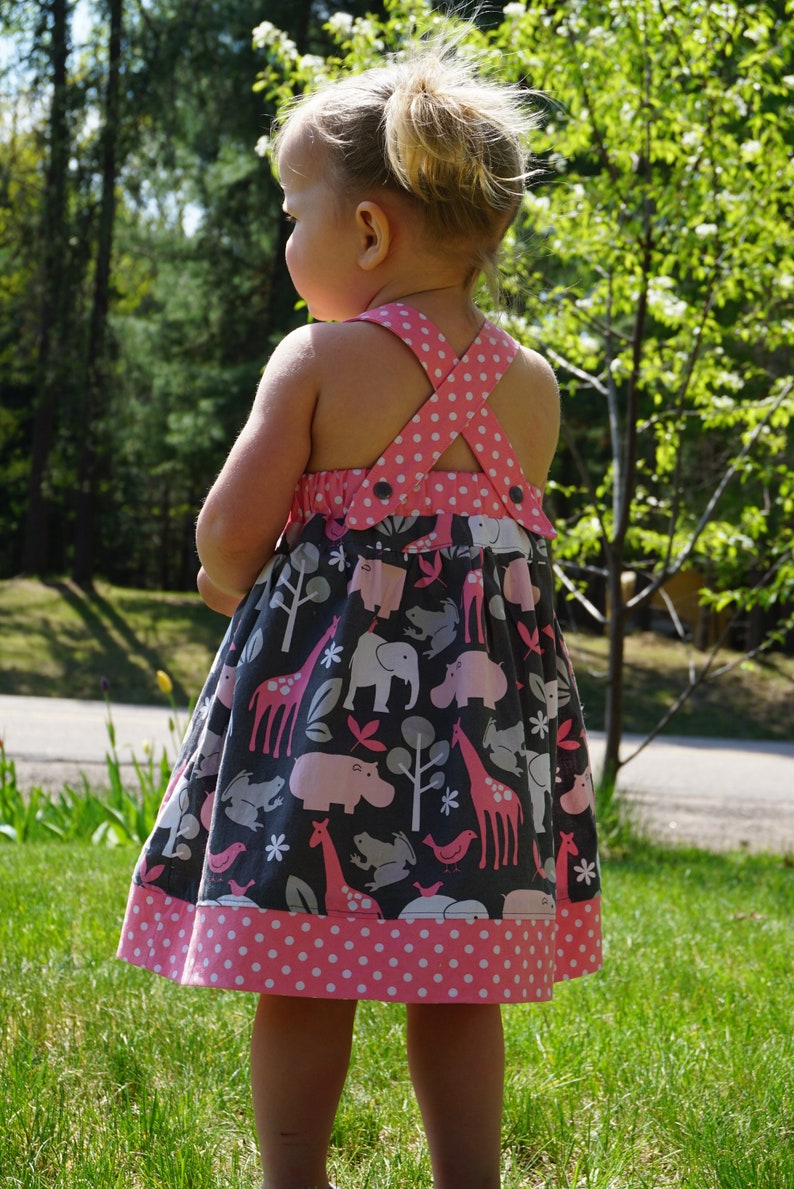 Toddler Dress Pattern Halter or Cross Back Sun Dress Toddler Maxi Dress Pattern 12 months to 10 years PDF Digital Sewing Pattern image 4
