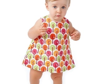 Naaipatroon omkeerbaar babyjurkje en luierhoes (pdf-download)