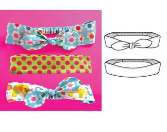 Bow Headband Sewing Pattern - Newborn to Adult Sizes (PDF Download)