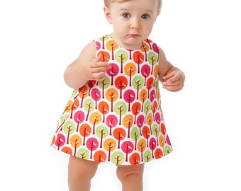 Reversible Open Back Baby Dress Sewing Pattern (PDF Download)
