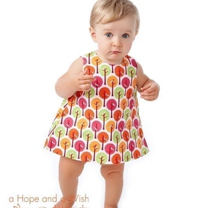 PDF Sewing Pattern, Dress PDF Sewing Pattern, pdf Sewing Pattern for Baby, Reversible Dress Sewing Pattern pdf image 1