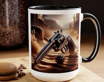 Tazze da caffè occidentali bicolore, 15 once