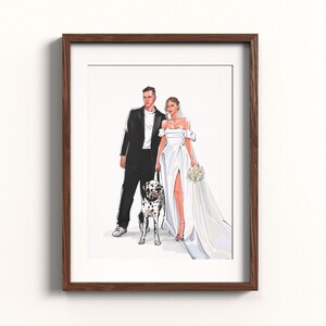 Couple Proposal Portrait,Hand drawn for Wedding,Custom Watercolor Painting from Photo,Gift for Couples, Anniversary Gift,Christmas Gift