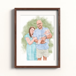 Custom Watercolor Painting from Photo,Custom Family Gift, Gift for Couples,Gift for Mom/Dad, Personalised Gift,Engagement Gift,Wedding Gifts