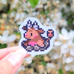 Vinyl Sticker - Digmiltank - cute video game sticker - handmade - scrapbooking
