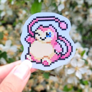 Vinyl Sticker - Mewlax - cute video game sticker - handmade - scrapbooking