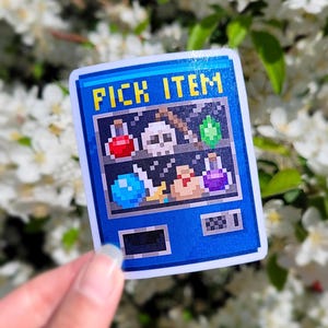 Vinyl Sticker - RPG Machine - cute video game sticker - handmade - scrapbooking