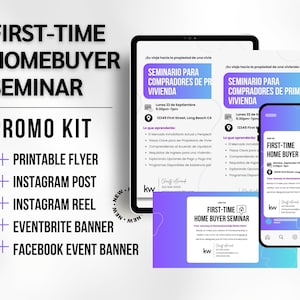 Home Buyer Seminar Flyer, First Time Home Buyer Seminar Invitation, Home Buyer Workshop Flyer, Buyer Seminar Flyer Template for Real Estate