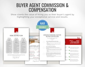 Real Estate Buyer Agent Flyers: Commission & Compensation (Canva Template)