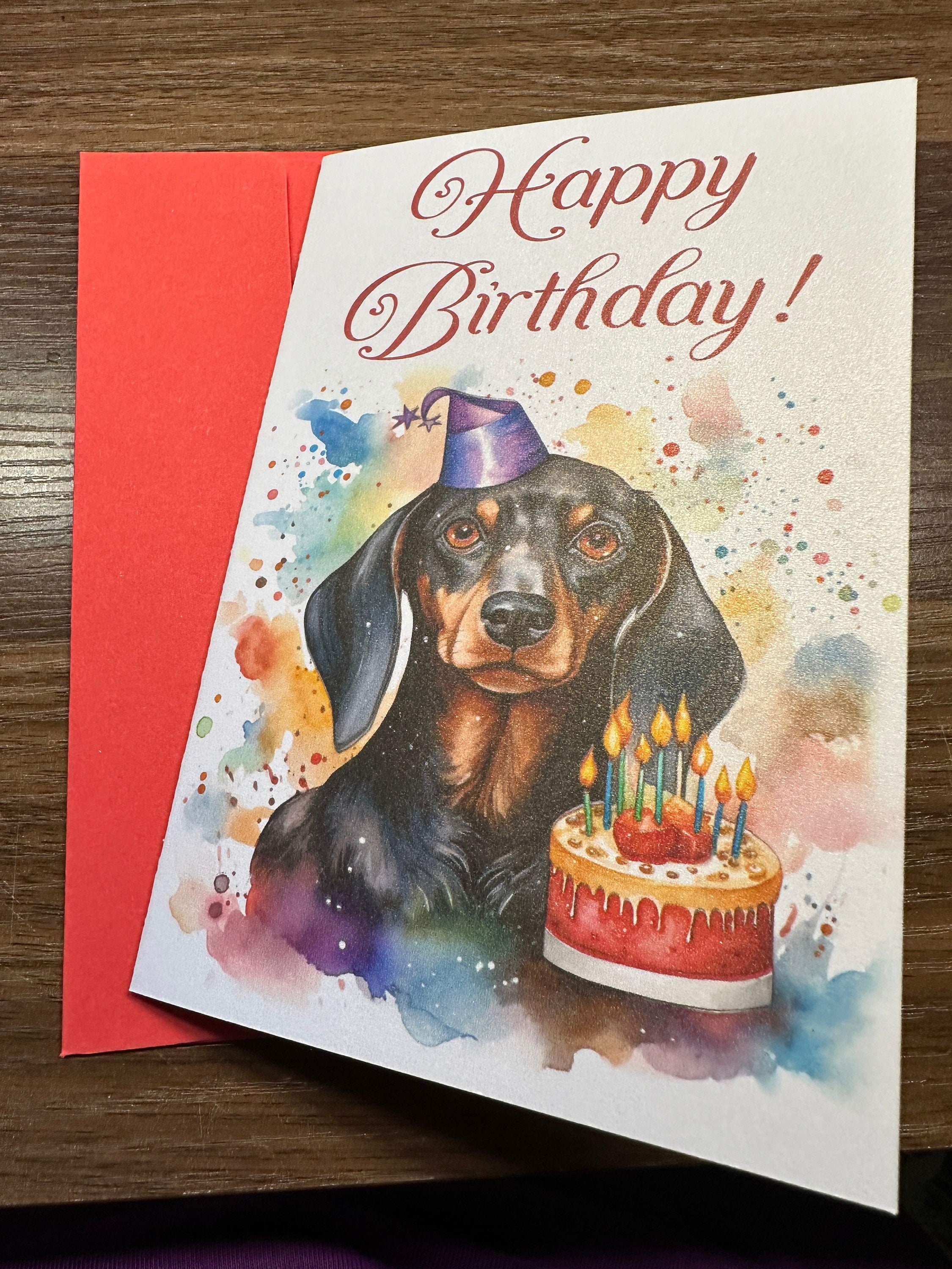 Dachshund Happy Birthday Greeting Card - Etsy