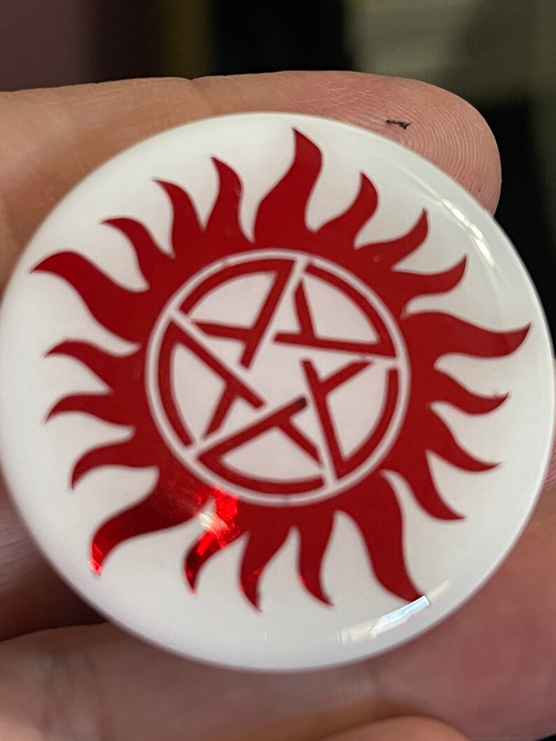 Supernatural Anti-Possession Metallic Phone Grip White Base