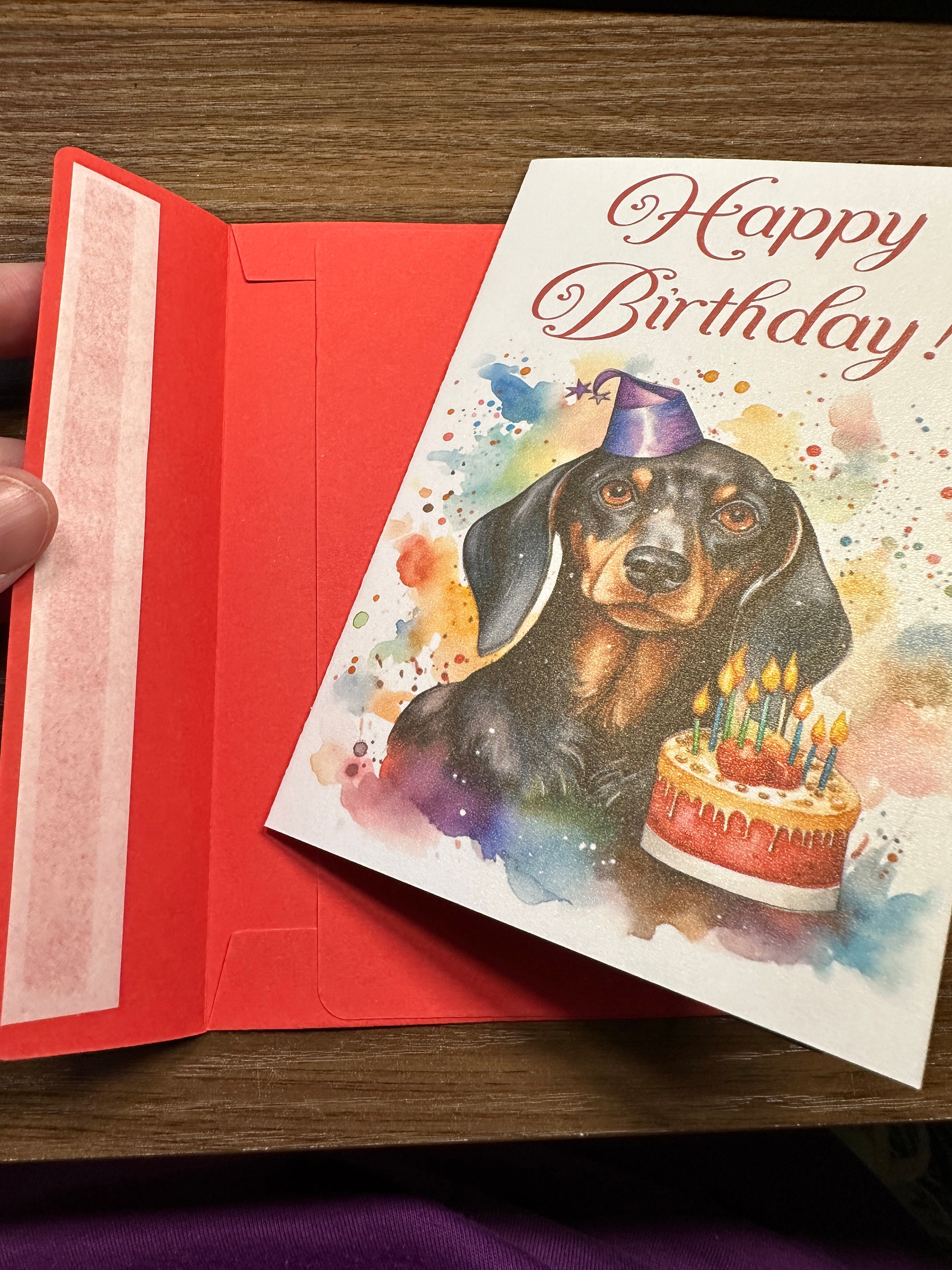 Dachshund Happy Birthday Greeting Card - Etsy