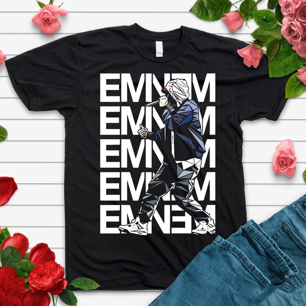Eminem Slim Shady Retro T Shirt, Bootleg Detroit 8 Mile 90s Tee, Rap God Music Shirt Mother Day Gift for Her Him, Present Hip Hop.