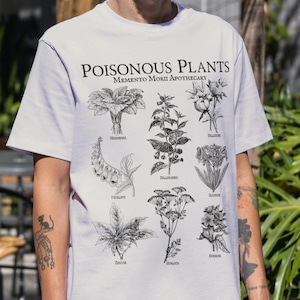 Maglietta con piante velenose: Vintage Apothecary Dark Academia Tee