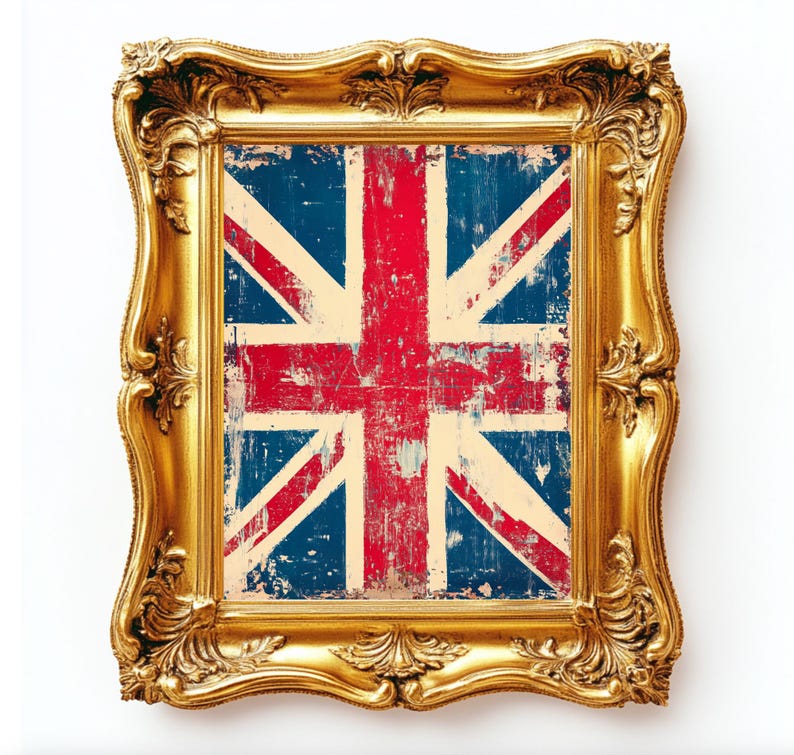 Distressed Union Jack Print: Vintage British Flag Wall Art (digital ...