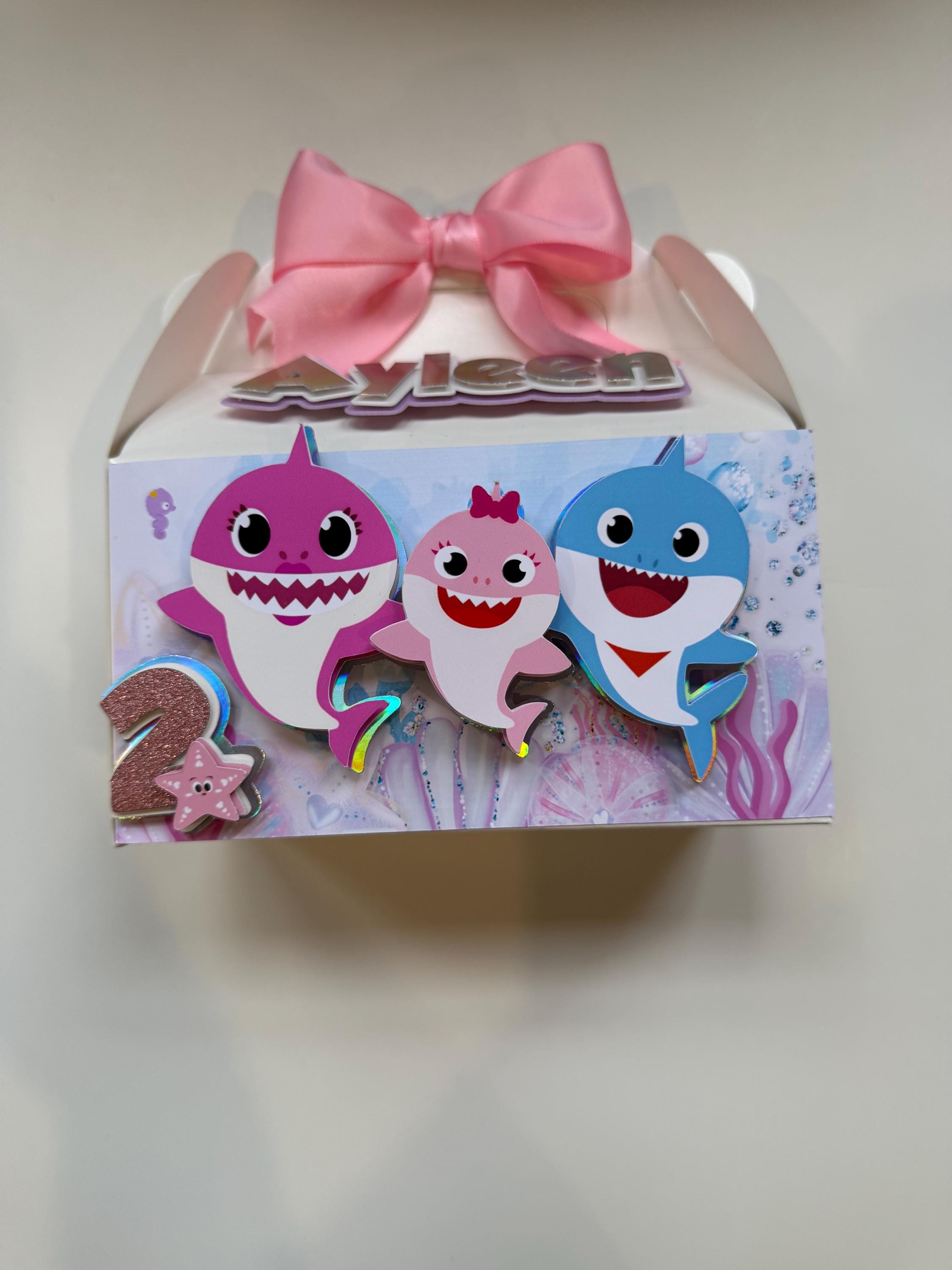 Personalized Baby Shark Favor Boxes: Custom Gable Party Souvenirs