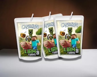 12 personalized Capri Sun Juice Pouch Stickers Labels