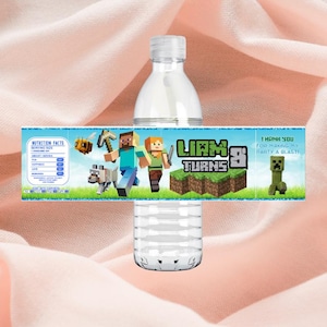 Personalized Birthday Party Favor Bags: Snack Wrappers & Water Labels