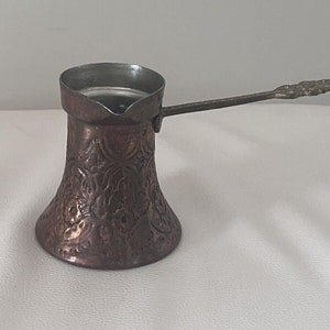 Engraved Copper Bosnian Coffee Pot / Handmade and Signed in Mostar, Bosnia i Herzegovina DŽEZVA / CEZVE