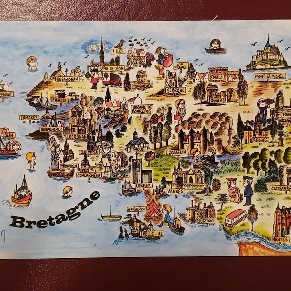 La Bretagne Pittoresque / Brittany, France Postcard by Editions d'art Yvon Paris