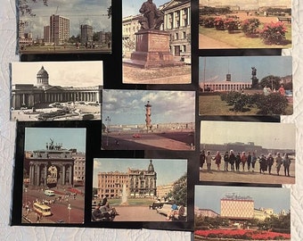 Postales antiguas de la Unión Soviética de Leningrado (San Petersburgo) Lugares emblemáticos de los años 70/80