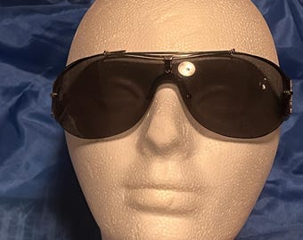 vintage YSL Yves Saint Laurent black aviator sunglasses