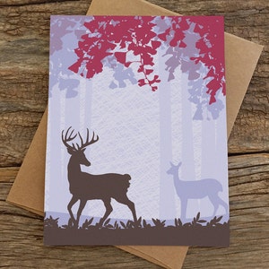 blank cards / woodland deer