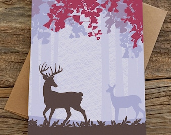 blank cards / woodland deer